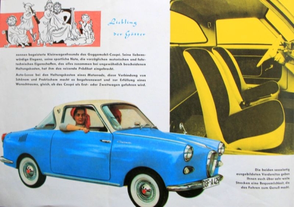 Glas Goggomobil Coupe Modelprogram 1958 Carbrochure (9996)